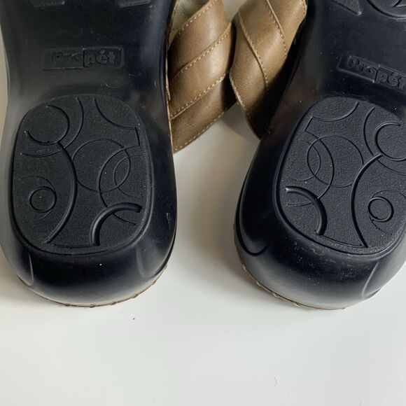 Propet Kelowna Light Brown Leather Adjustable Comfort Slide Sandals Sz 9.5XX 4E - Picture 15 of 15